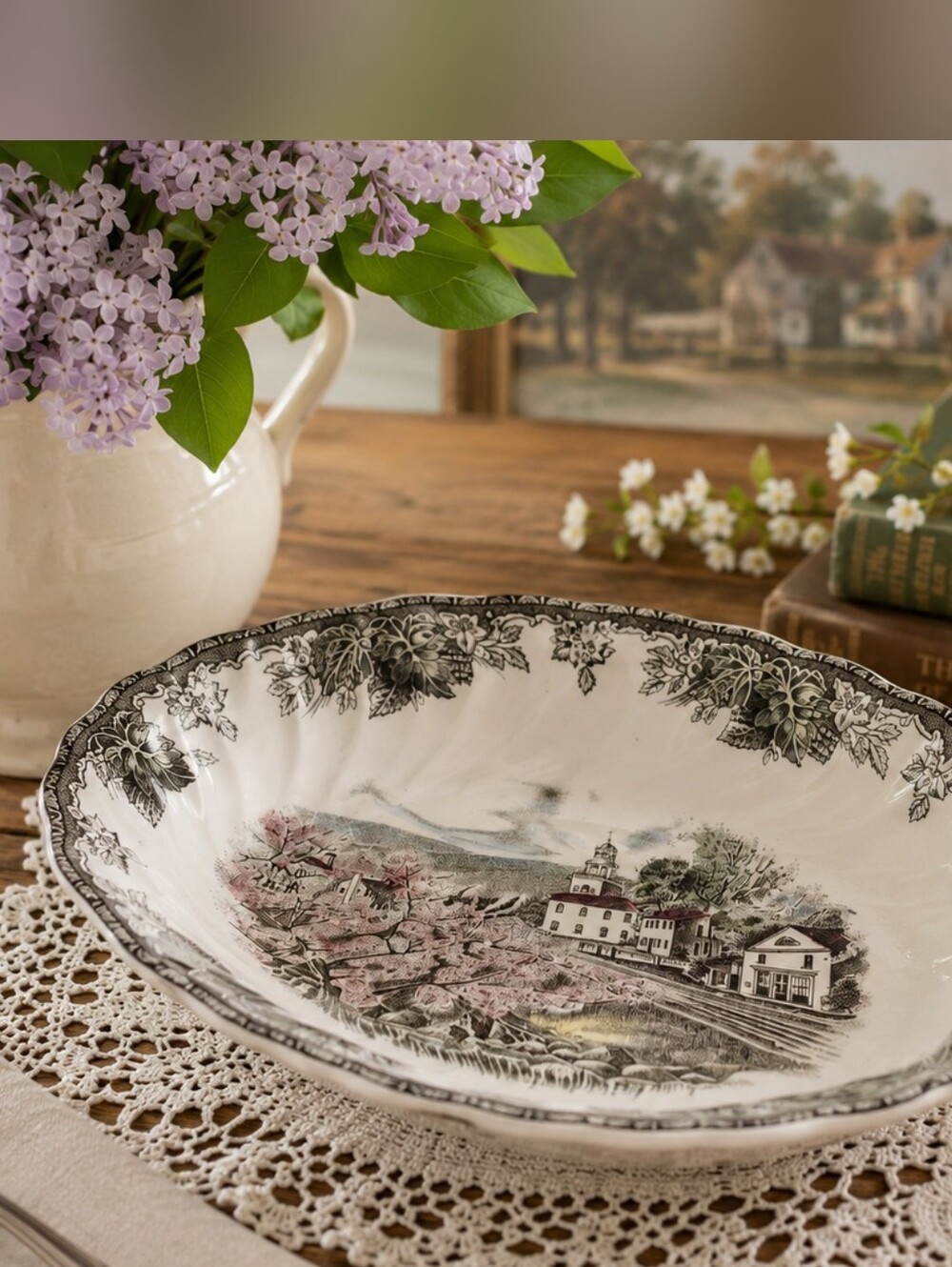 Johnson Brothers The Friendly Village Made  England Oval Serving Vegetable Bowl
